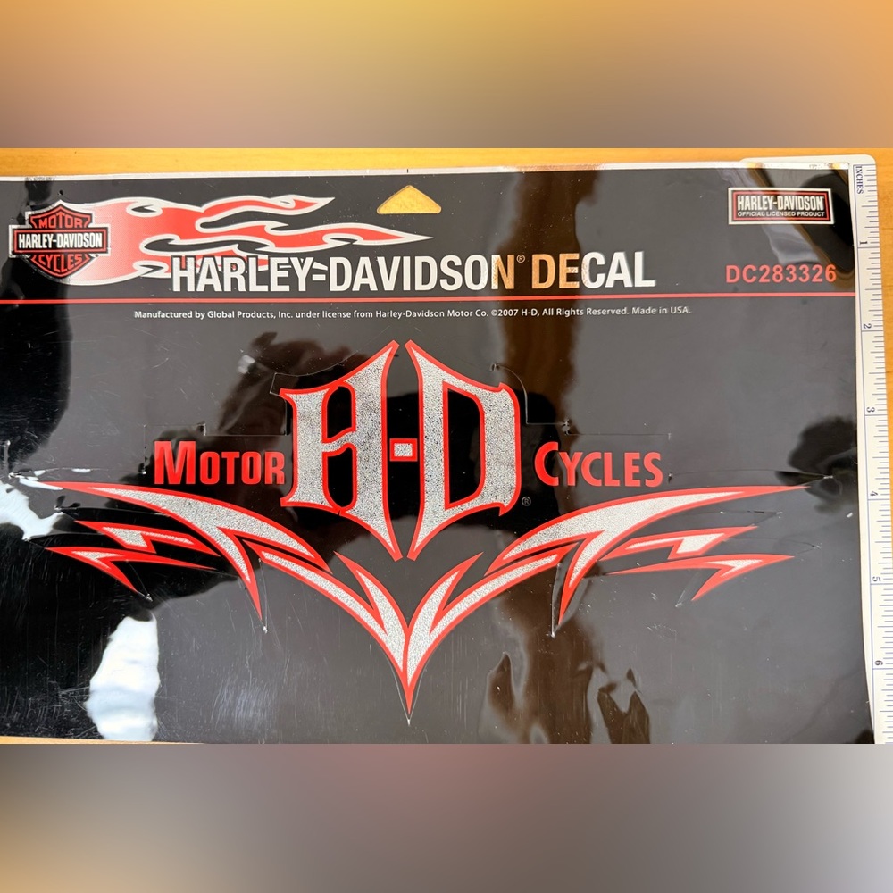 Harley-Davidson decal with the Harley Davidson Tribal V Patch.